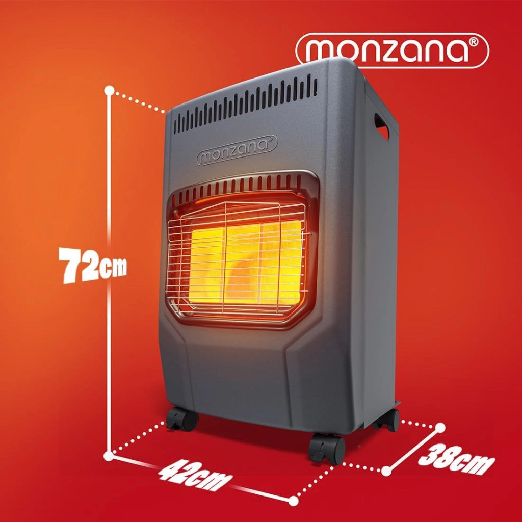 ® Stufa a Gas GH4500 Riscaldatore per Interni 4200 W 3 Impostazioni Accensione Piezoelettrica Antiribaltamento