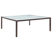 Tavolo da Giardino Marrone 200x200x74 cm in Polyrattan cod mxl 34266