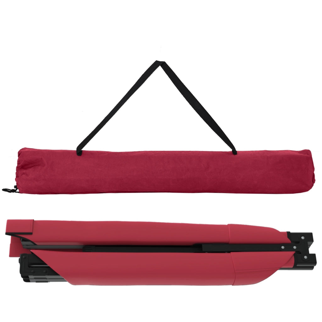Letto Sole Pieghevole con Borsa Rosso Tessuto Oxford 600D