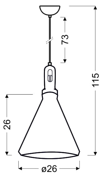 Candellux Robinson lampada a sospensione bianca Ø26 E27