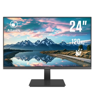 Monitor atlantis led 23,8 wide a05-he24vf-vhm va 120hz 1920x1080 5ms 280cd/m² 4.000:1 vesa 2x2w mm vga hdmi black