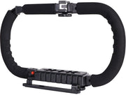 Stabilizzatore a C per macchina fotografica reflex con forma a U ripiegabile