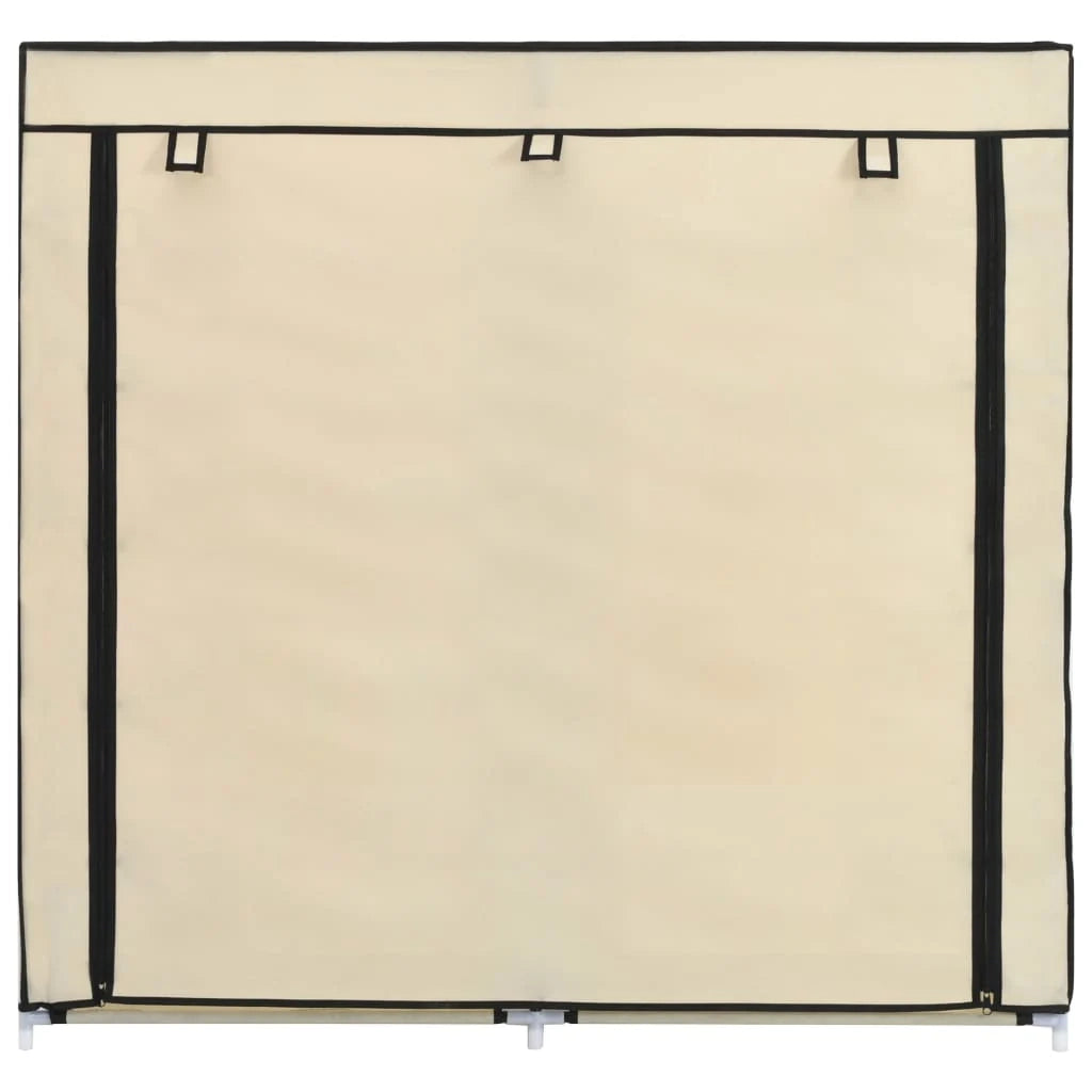 Scarpiera mobile contenitore per scarpe mobile per ingresso/corridoio/soggiorno con coperchio 115 x 28 x 110 cm tessuto crema 02_0021406