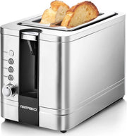 Tostapane per 2 fette - 7 impostazioni di doratura - canali extra larghi - funzione bagel - scongelamento/riscaldamento/fermare - lade di cimici - 925 W - 240 V - zilver