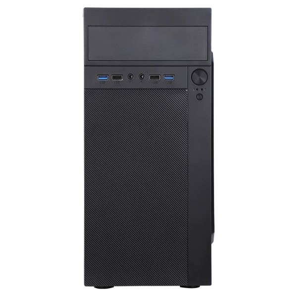 ITEK CASE THEON - MID TOWER, MATX, PSU 500W,  2XUSB3, FULL BLACK