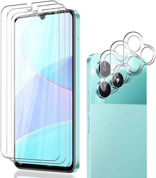 Schermo protettivo in vetro resistente a graffio 9H - protezione completa - resistente ai graffi - senza bolle d'aria - per Realme Note 50 / C51