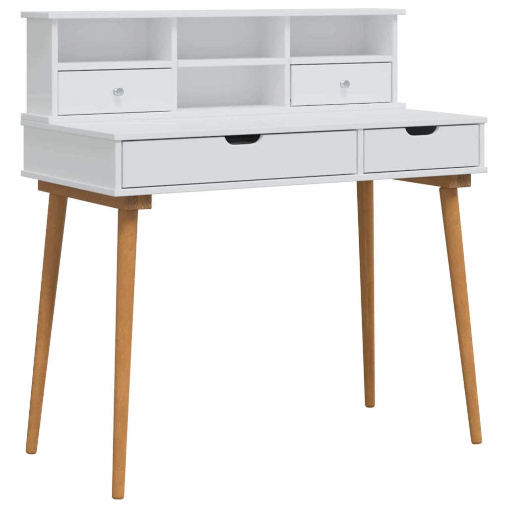 Set Tavolo da Trucco FAUSKE 2 pcs Bianco 100 x 50 x 103,5 cm 3438574