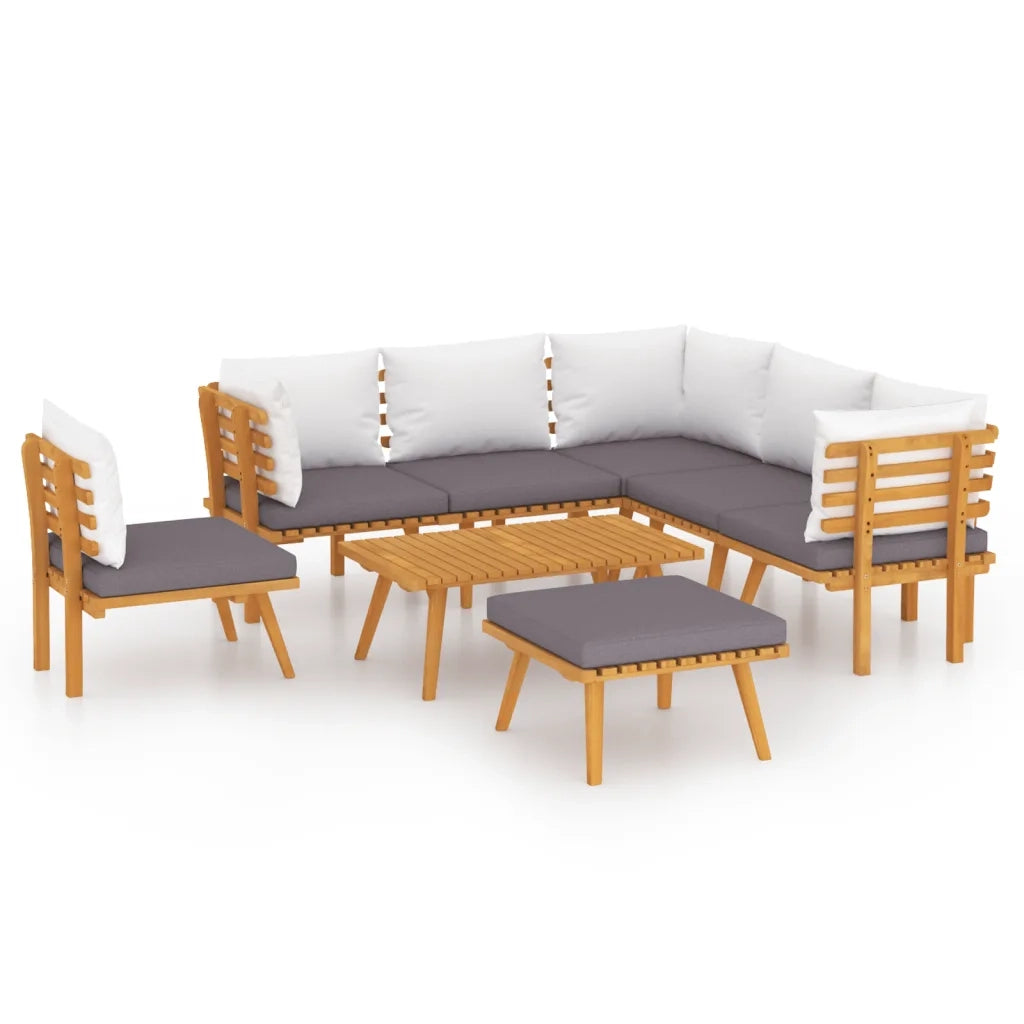 Set Divani da Giardino 8 pz con Cuscini in Massello di Acacia cod mxl 41917