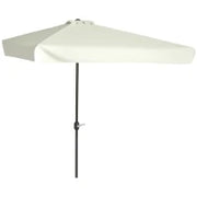 Ombrellone Semicircolare per Parete da Terrazza e Giardino con Manovella, 2.5x2.3m, Crema