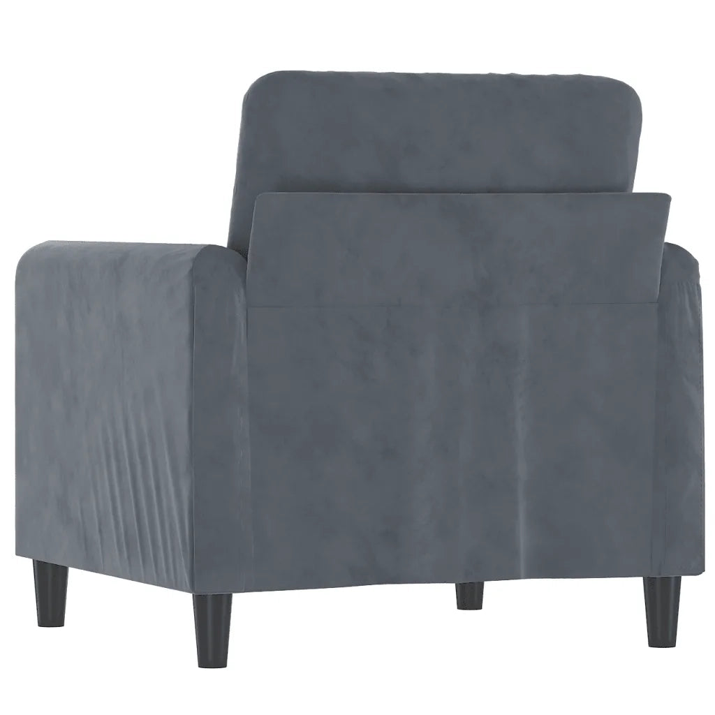 Poltrona | Sedia Relax Grigio Scuro 60 cm Velluto