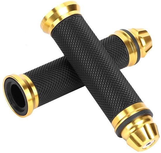 Manubri di controllo universali in alluminio/rubber - Montaggio universale - Diametro interno 2 cm - Diametro esterno 3,5 cm - Lunghezza 14,5 cm - 1 coppia - Manubri di controllo per motori