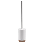 Scopino WC con ciuffo in setole d'appoggio in ceramica e sughero IL33 Gedy serie ILARY Bianco