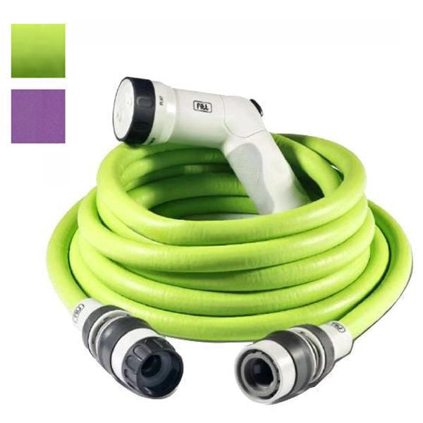 FITT 740060292559048 IKON Tubo Acqua da Giardino Estensibile 25 m con Pistola Multigetto colore Lime