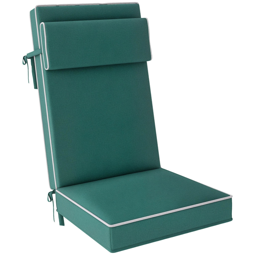 Cuscino Sedia con Schienale ¨C Zephmum ¨C Verde, Tessuto, 120x47x9.5 cm