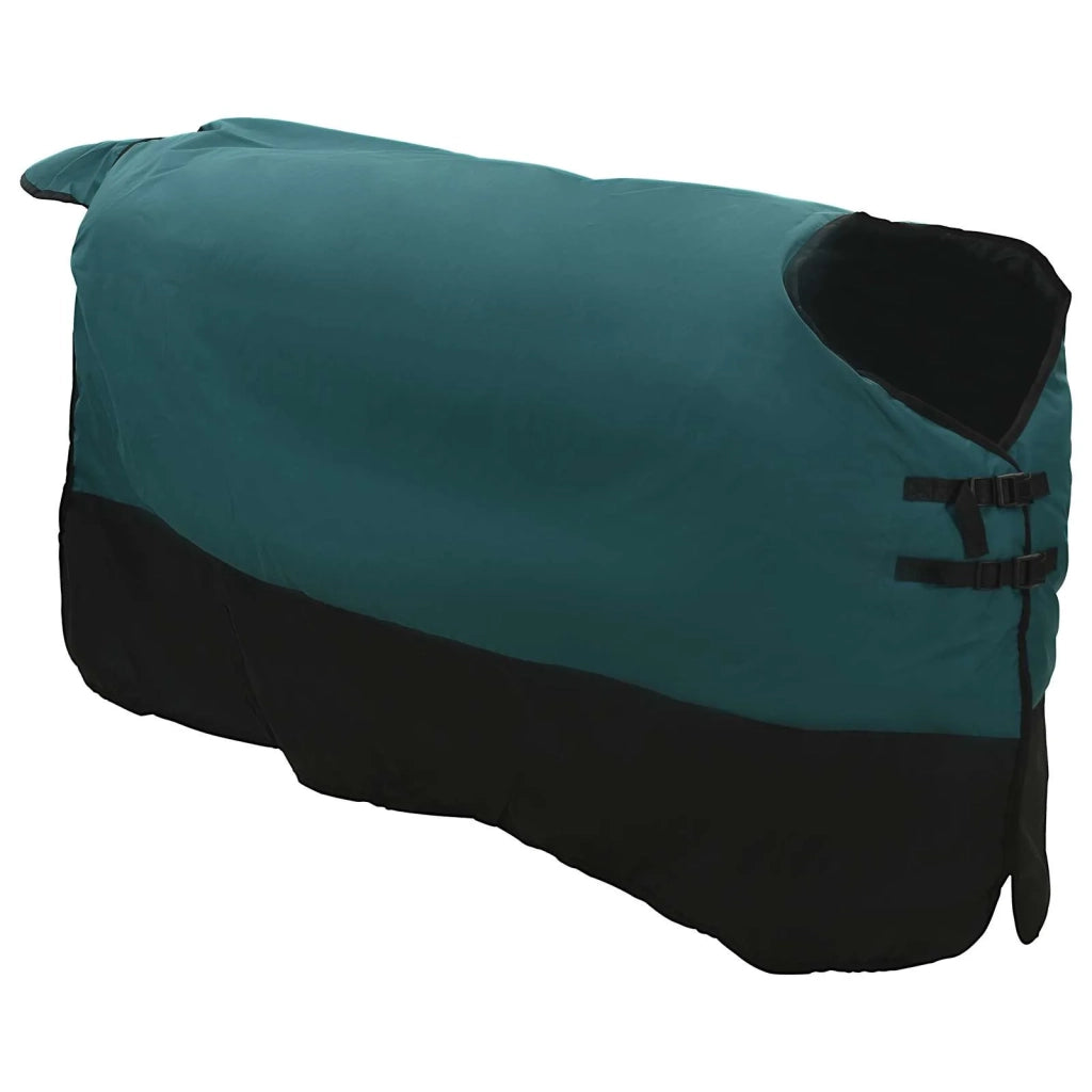 Coperta per Cavalli Verde Scuro e Nero 135 cm Poliestere CFW3956321