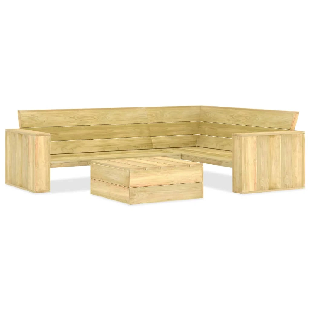 Set di mobili da giardino mobili da esterno set da 2 pezzi legno di pino impregnato 02_0015910