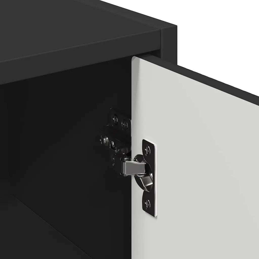Mobile da Bagno Montaggio a parete Nero 39 x 23,5 x 65 cm 883385