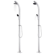Doccia da Giardino con Base Grigia 220 cm in Alluminio CFW1641768
