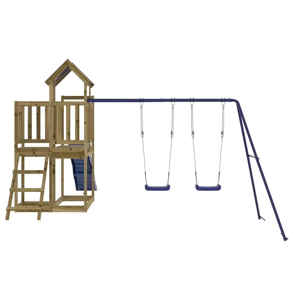 Set da Gioco da Esterno in Legno di Pino Impregnato
