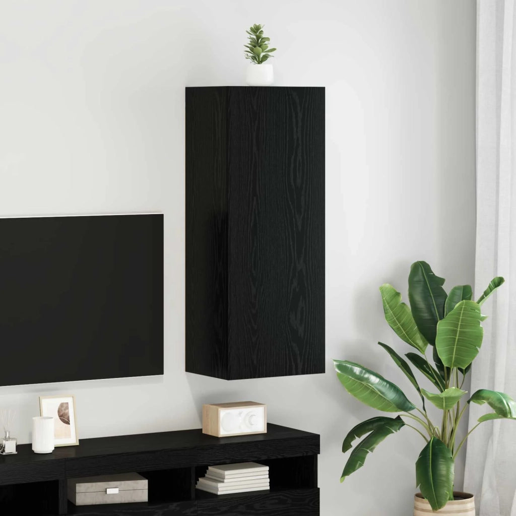 Mobile TV da parete Rovere Nero 40,5 x 30 x 102 cm 882941
