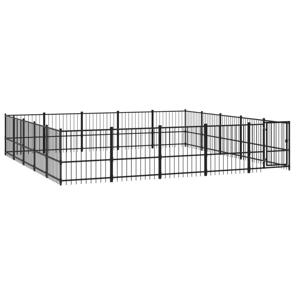Gabbia per Cani da Esterno in Acciaio 23,52 m² 3124635
