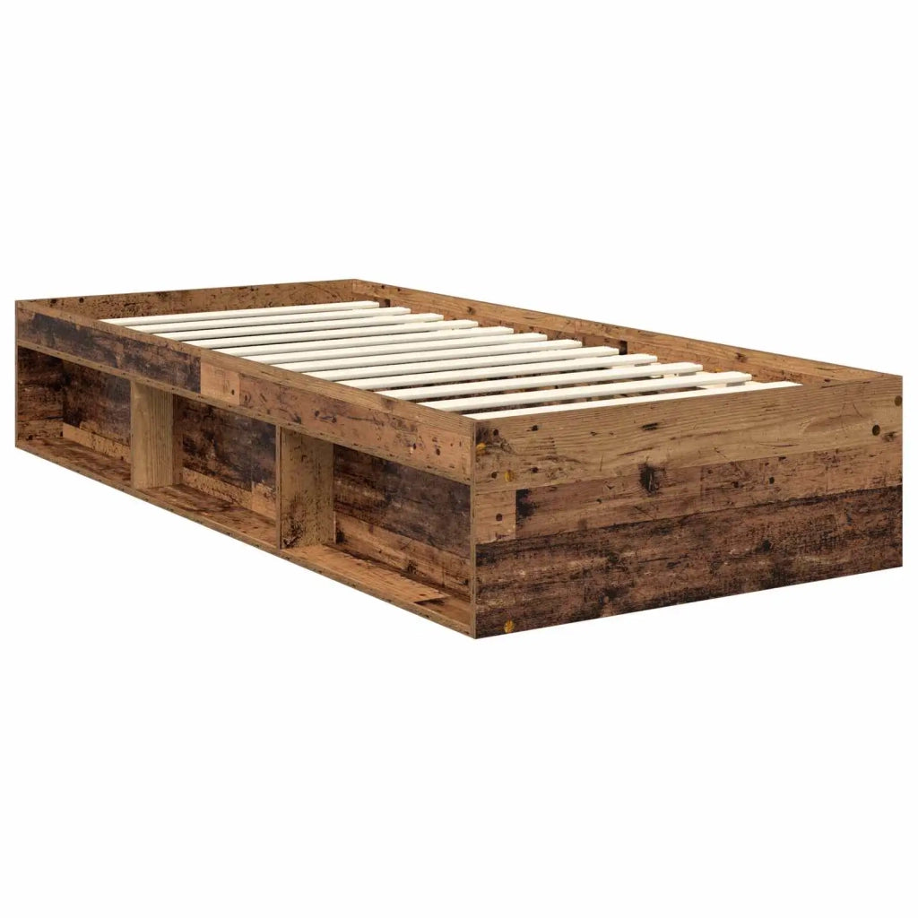 Struttura del letto Legno vecchio 90 x 190 cm Legno multistrato