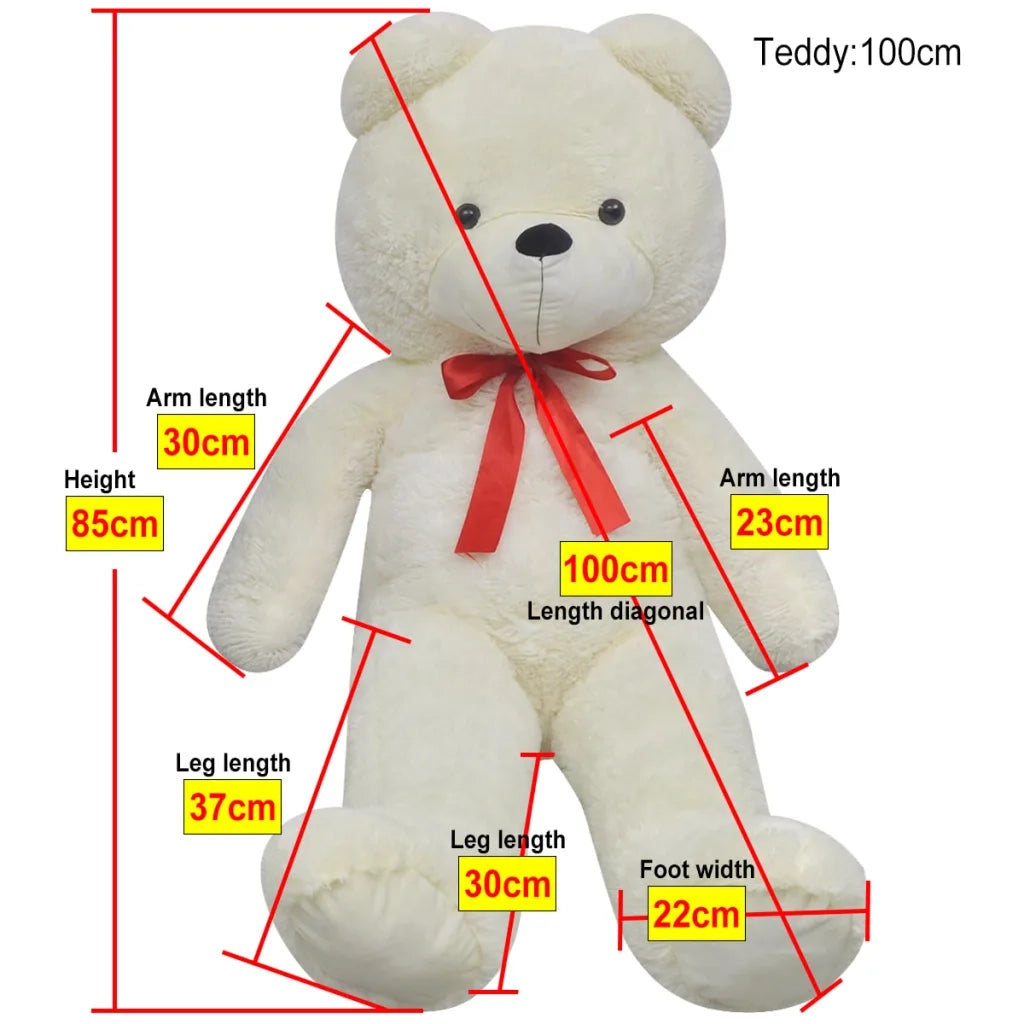 Orsacchiotto di Peluche XXL Bianco 85 cm