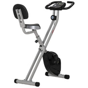 EasyComfort Cyclette Pieghevole da Fitness in Acciaio, Cyclette Magnetica Pieghevole da Casa con Altezza Regolabile, Resistenza Magnetica a 8 Livelli, Schermo LCD, 43x97x109cm, Grigio