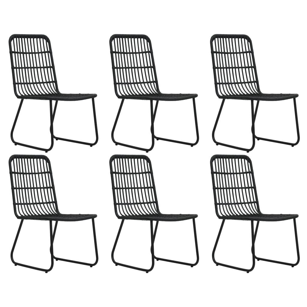 Set da pranzo per mobili da giardino mobili da esterno 7 pezzi in resina intrecciata e vetro 02_0014240