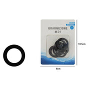 Trade Shop - Set Confezione 12 Pz Guarnizioni M24 Nere Per Aeratori Rubinetto Idraulica 69382 -