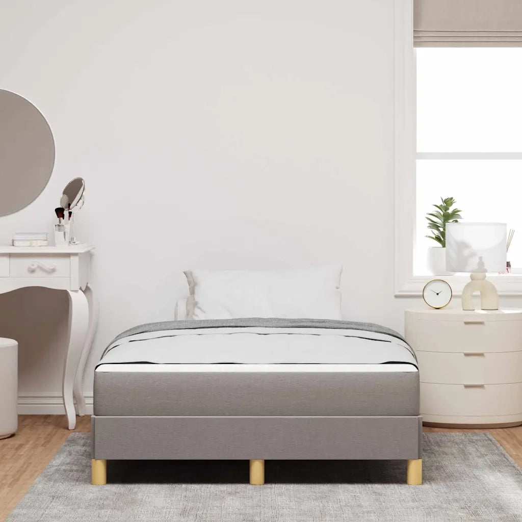 vidaXL Letto a molle Tortora e Marrone 120 x 200 cm