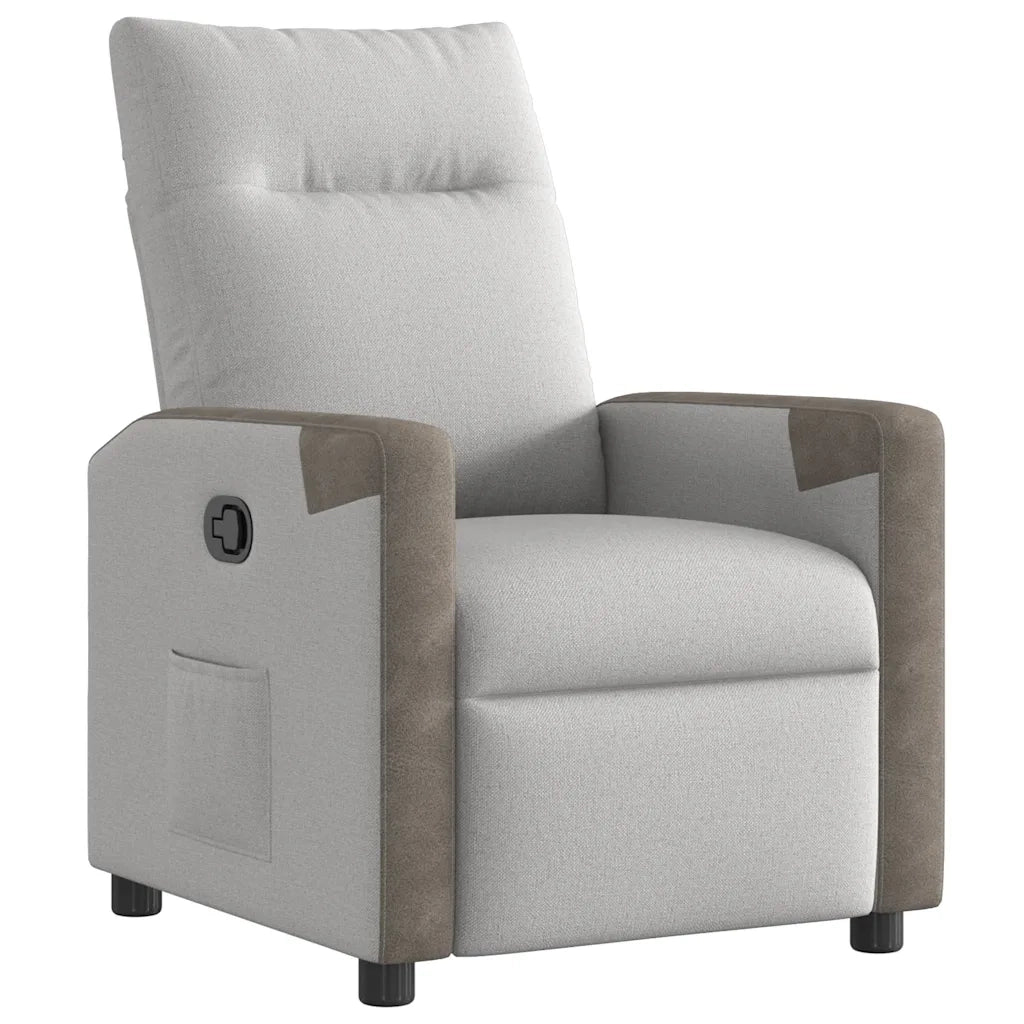 Poltrona Reclinabile in Tessuto Grigio Nuvola 4104838