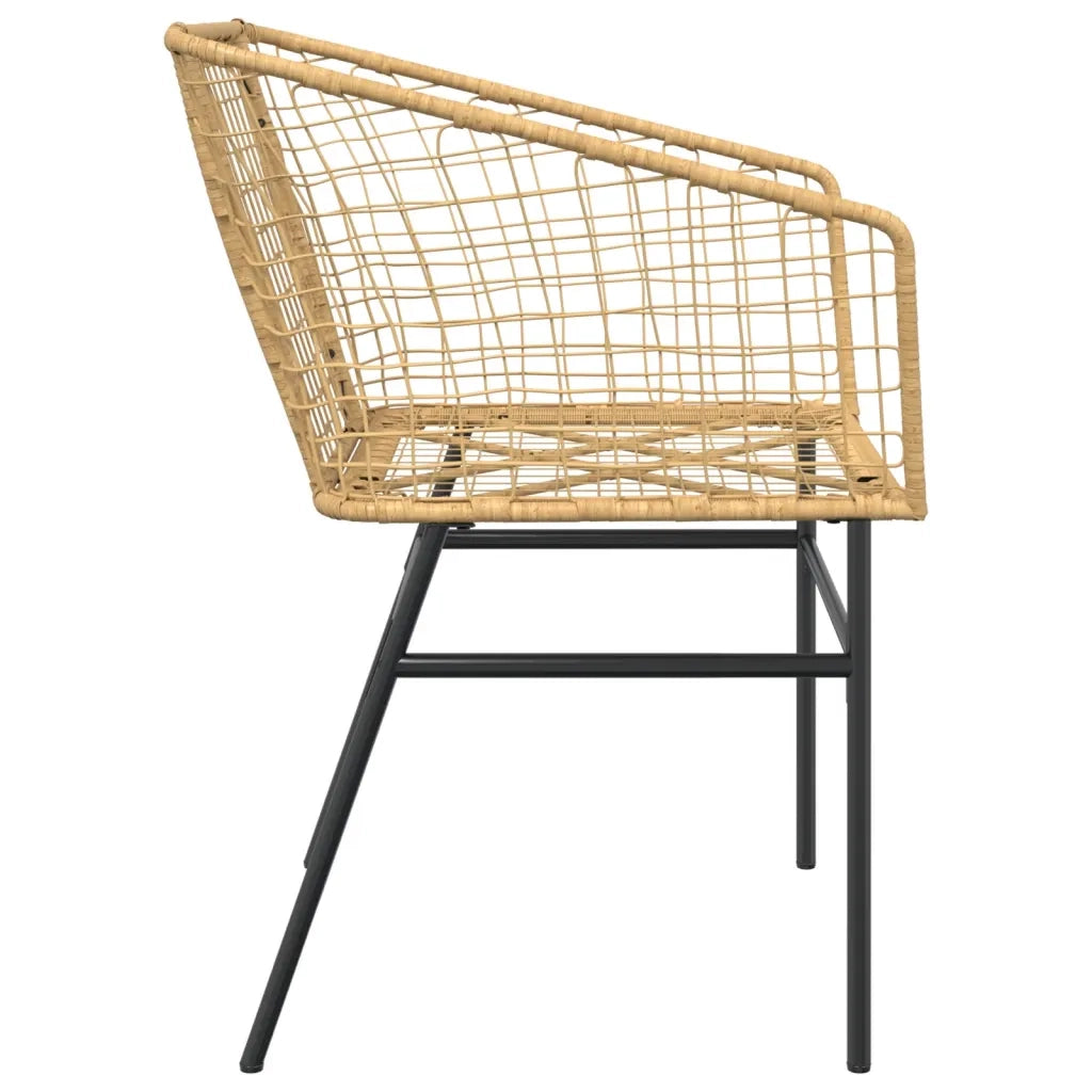 Sedie da Giardino 2 pz Marroni in Polyrattan