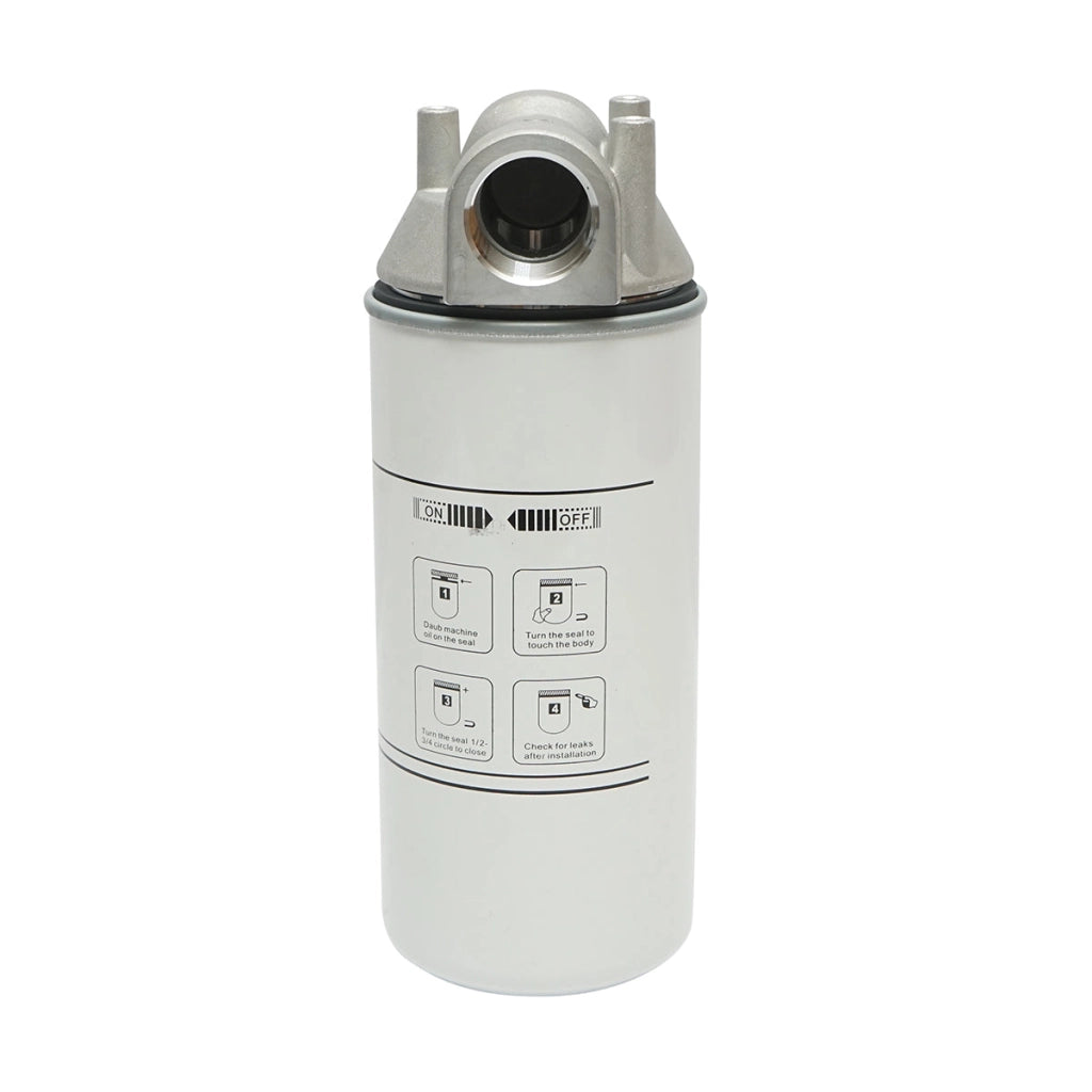 Filtro antiparticolato per serbatoio diesel e supporto (batteria), pressione 3,4 bar, portata 94,6 L/min, 30 micron, 1-1/2 -16 UNF Breckner Germany