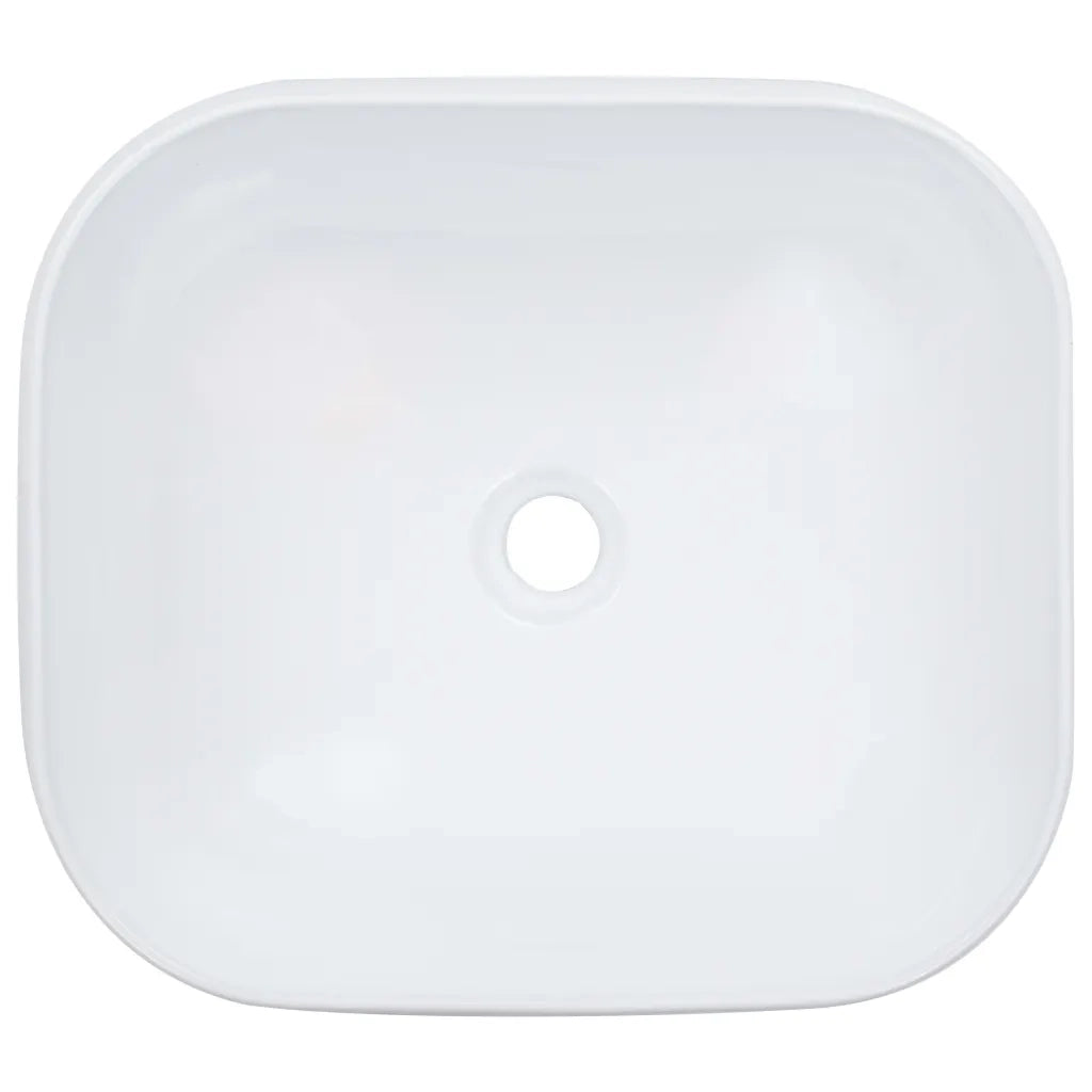 Lavandino-Lavello 44,5x39,5x14,5 cm in Ceramica Bianco