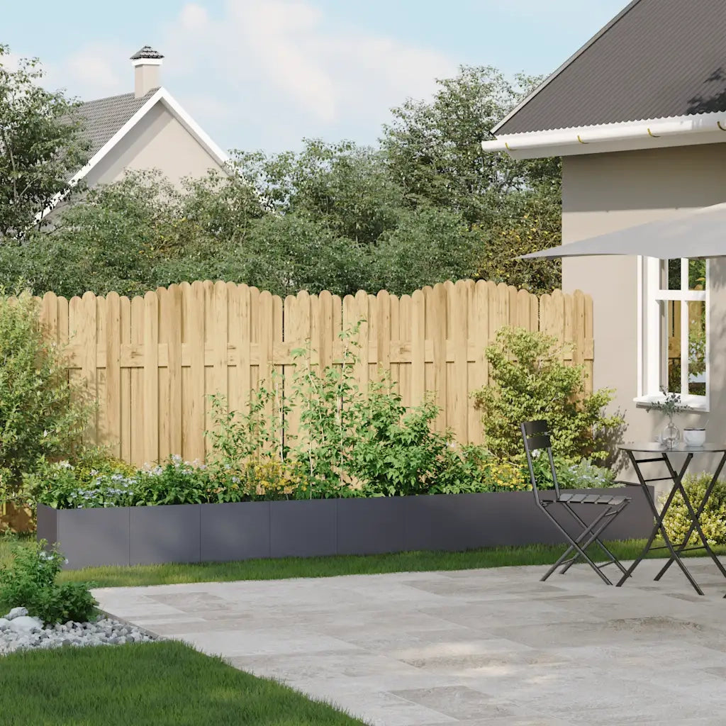Fioriera Antracite 360x40x40 cm in Acciaio Laminato a Freddo