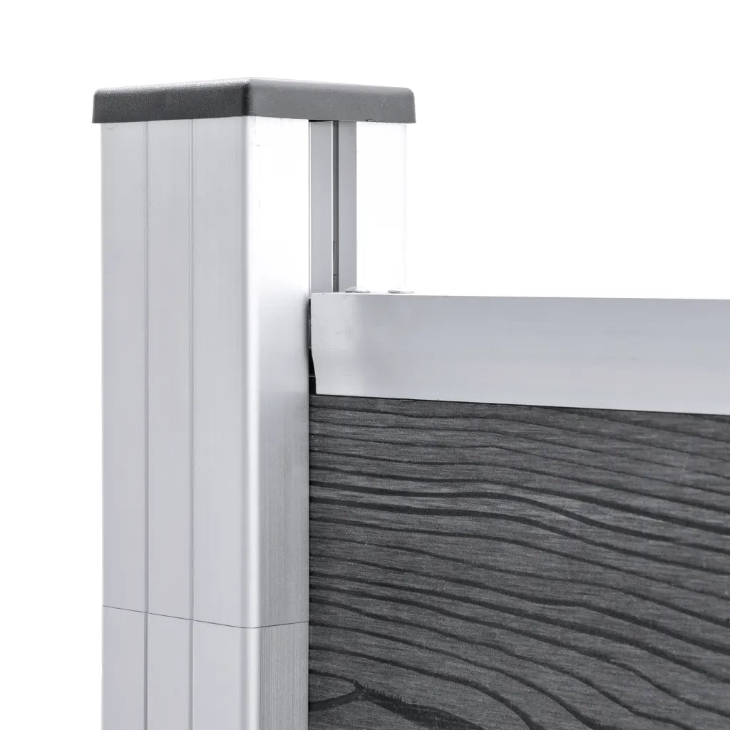 Recinzione da Giardino in WPC 699x106 cm Grigia cod mxl 23385