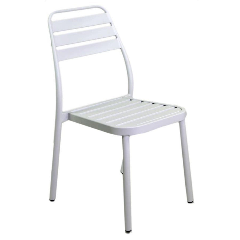 Sedia alluminio las vegas bianca cm 49x58h45/88