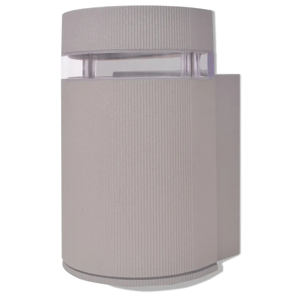 Luce da parete per esterno semi-cilindrica in alluminio grigio 42233
