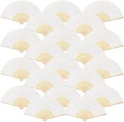 Ventilatore manuale - Fazzoletti di carta - 20 pezzi - Bianco - Decorazione per matrimoni - Versatile per feste e uso domestico