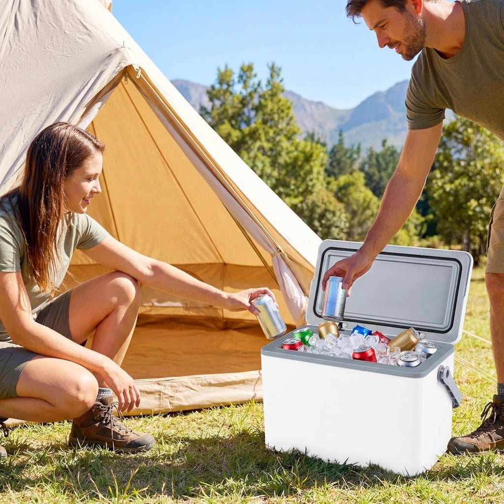Raffreddatore Rigido Portatile 12L, Ghiacciaia Isolata con Impugnatura Facile da Afferrare, Mantiene il Ghiaccio per 3 Giorni, per Campeggio, Picnic e Pesca