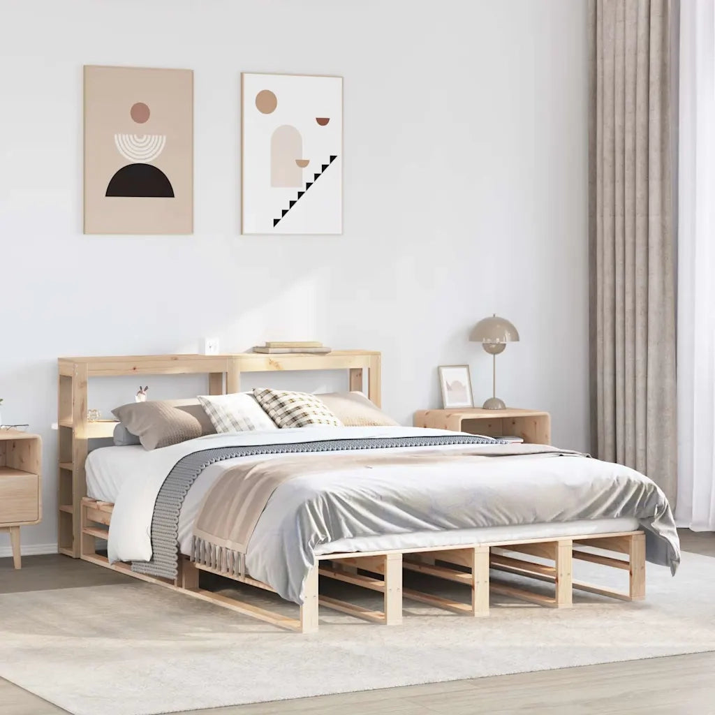 vidaXL Giroletto con Testiera 150x200 cm in Legno Massello di Pino