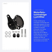Pulitore d'aria per motocicletta - Lega di alluminio - Compatibile