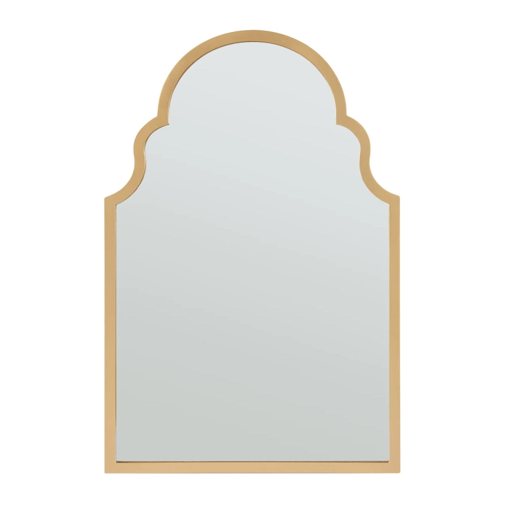 Specchio decorativo moderno da parete MDF 90 x 60 cm oro 03_0010178