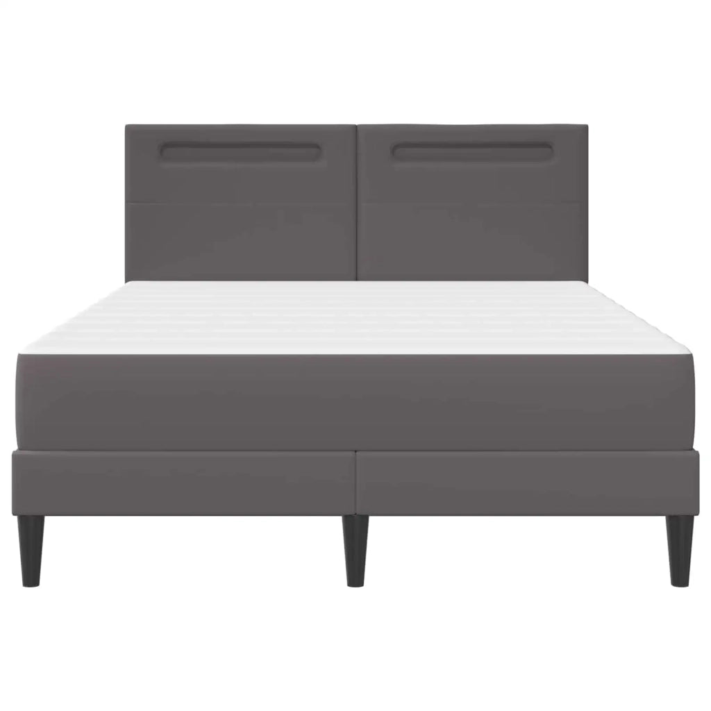 Struttura del letto con testiera Grigio 120 x 200 cm Similpelle