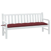 Cuscino Panca da Giardino-Cuscini per panchina da esterno Rosso Vino M¨¦lange 180x50x7cm Tessuto