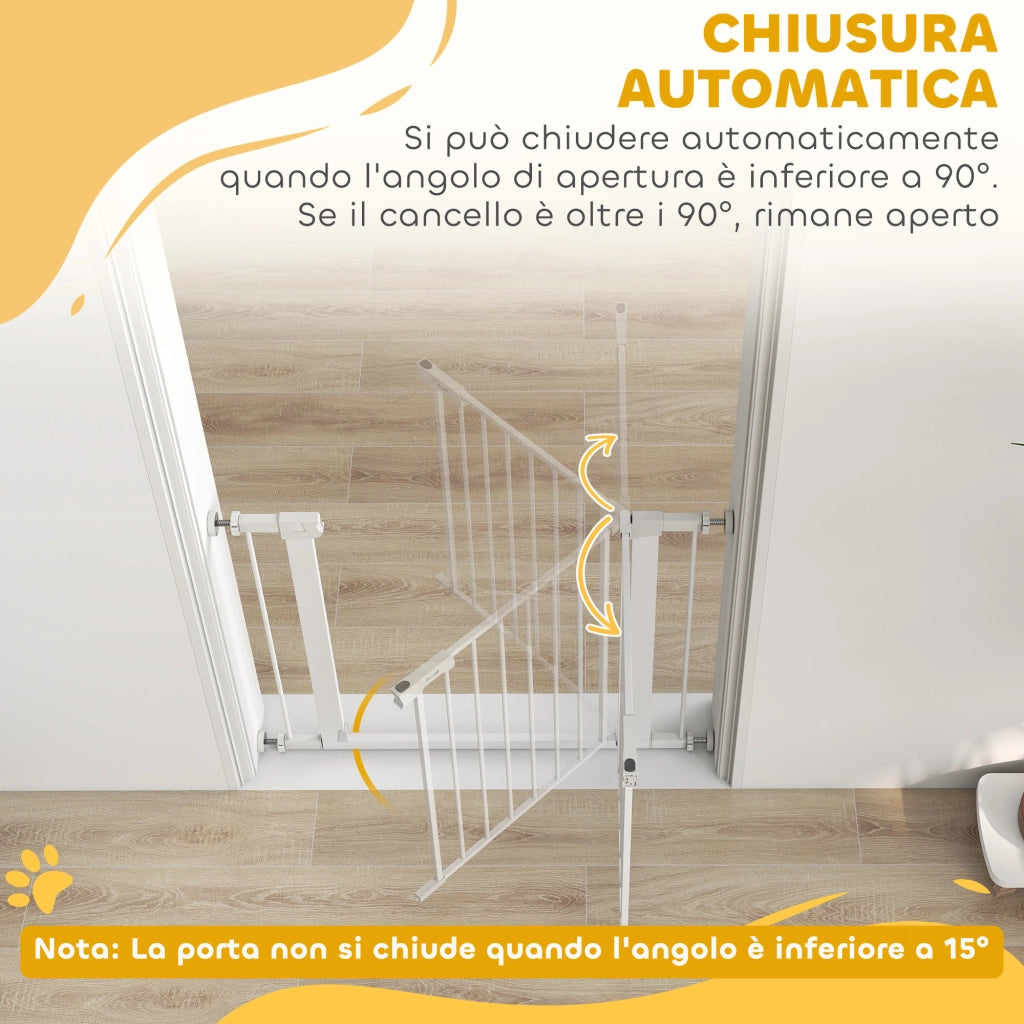 Cancelletto di Sicurezza per Cani, Fissaggio a Pressione Larghezza Regolabile 76-97cm