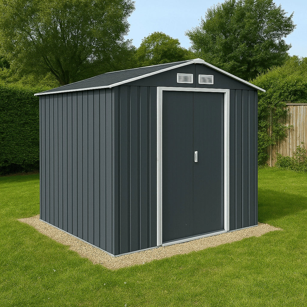 RICOVERO ATTREZZI LAMIERA CM 213X195X195 GRIGIO