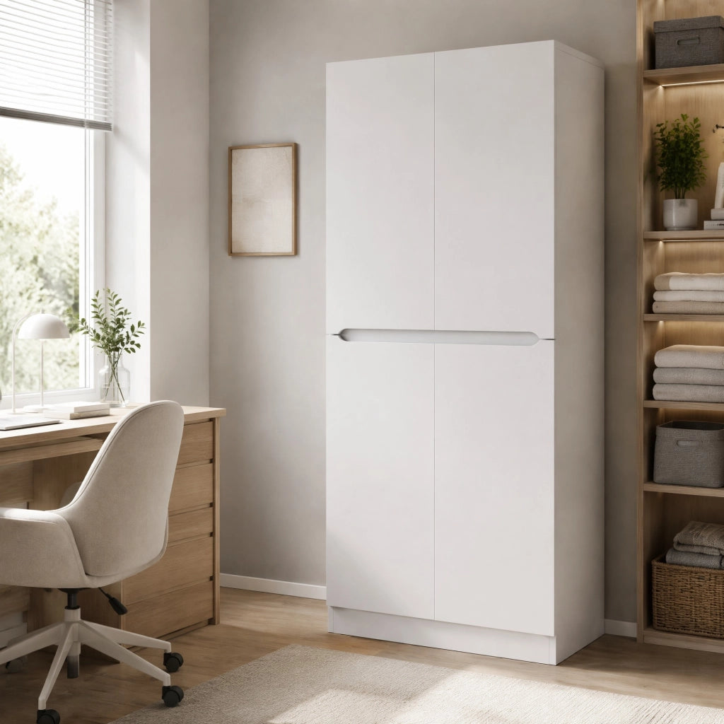 ARMADIO 70 x 40 x 170 cm a doppia porta, bianco, legno