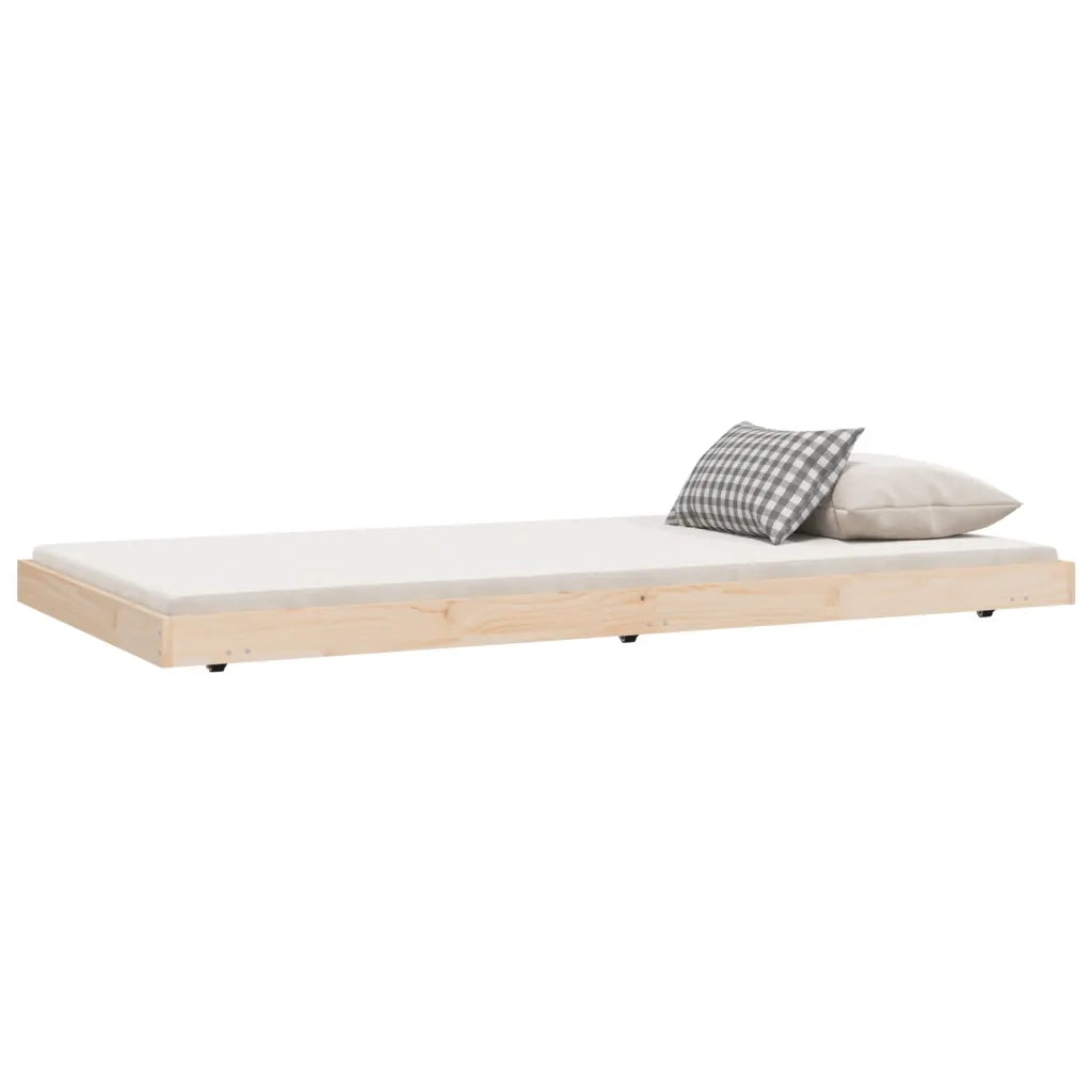 Giroletto senza Materasso 90x200 cm in Legno Massello di Pino 823494
